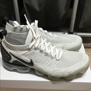 Nike Air White and Black VaporMax Shoes